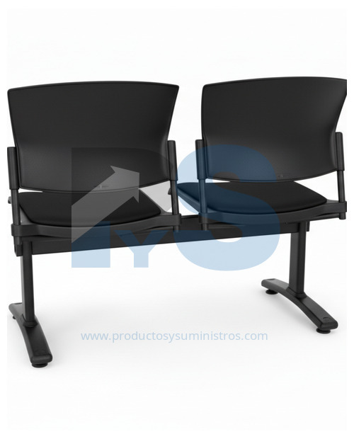 Silla Tándem Butterfly Tapizado Total Grupo 1 (2 Puestos) ENSAMBLADA