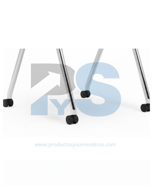 Silla Universitaria Foldy Negra con Tablero Estructura Cromada