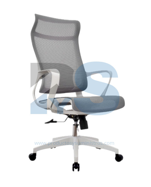 Silla Rigs Malla Espaldar Alto (Apoyo Cervical) Gris