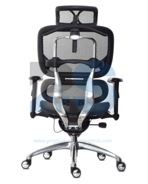 Silla Ergomesh en Malla con Cabecero GRIS ENSAMBLADA 