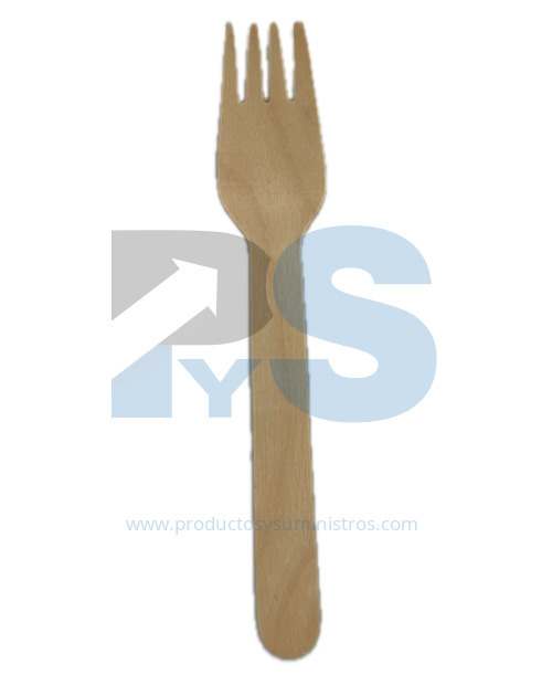 Tenedor en Madera x 20 Uds