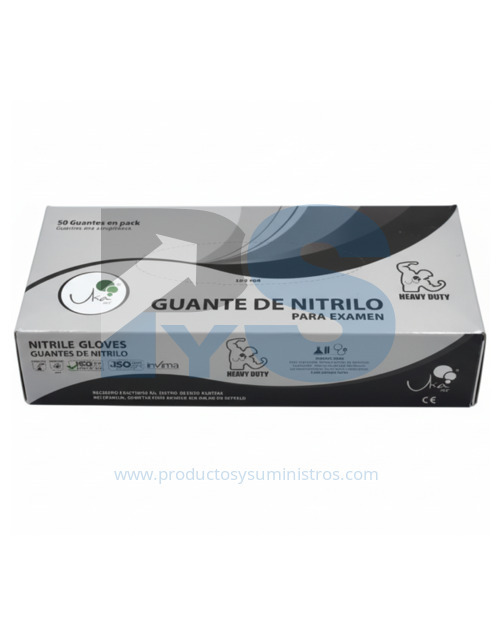 Guante Nitrilo NEGRO x 100 Uds Talla L