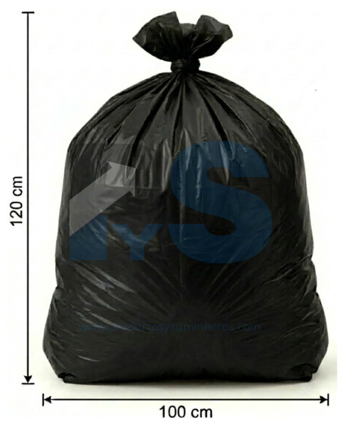 Bolsa de Basura Negra 100x120 x 6 Uds Calibre 3