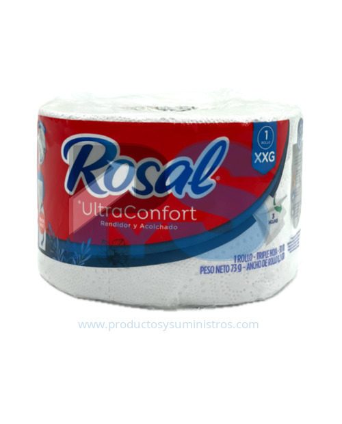 Papel Higiénico Blanco Rosal x 30m Paca x 12 Rollos