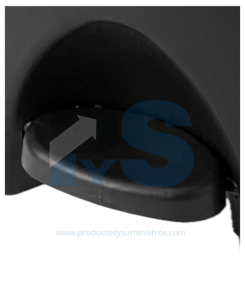 Papelera Material Recuperado Pedal Negra Estra 10 L