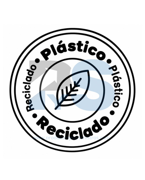Papelera Vaivén Material Recuperado Negra 10 L Estra 4-1048884