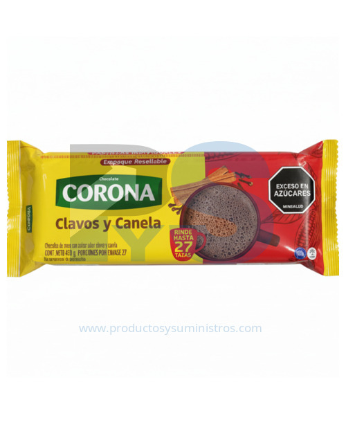 Chocolate en Pastilla Clavos y Canela x 450 grs