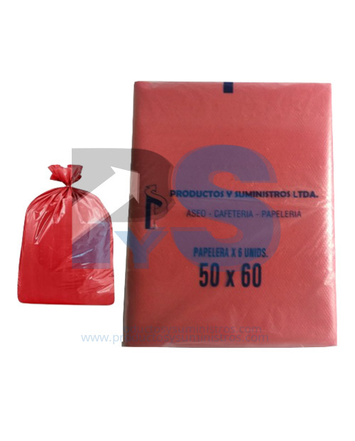 Bolsa Impresa Roja 50x60 x 6 Uds