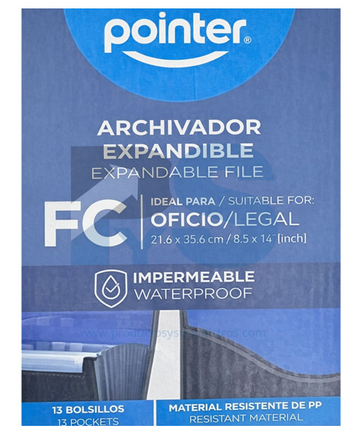 Archivador Pointer 13 Bolsillos Oficio
