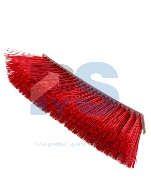 Escoba Italiana Roja Cerda Dura SIN MANGO