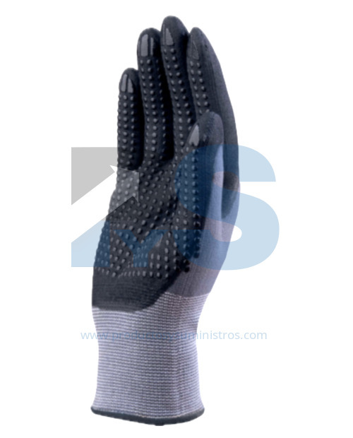 Guante Poliamida Spandex con Puntos de Nitrilo Delta Plus VE727