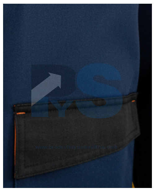 Chaqueta Tejida en Poliéster y Algodón AZUL Talla M Delta Plus M1VE2