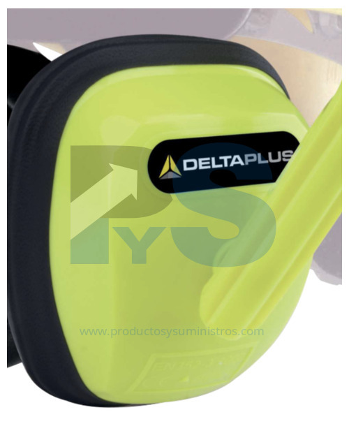 Antiruido para Casco de Obra Ajustables en Altura. Brazo y Orejeras ABS Alta Flexibilidad Color AMARILLO Delta Plus SUZUKA2 - SUZU2JAFL