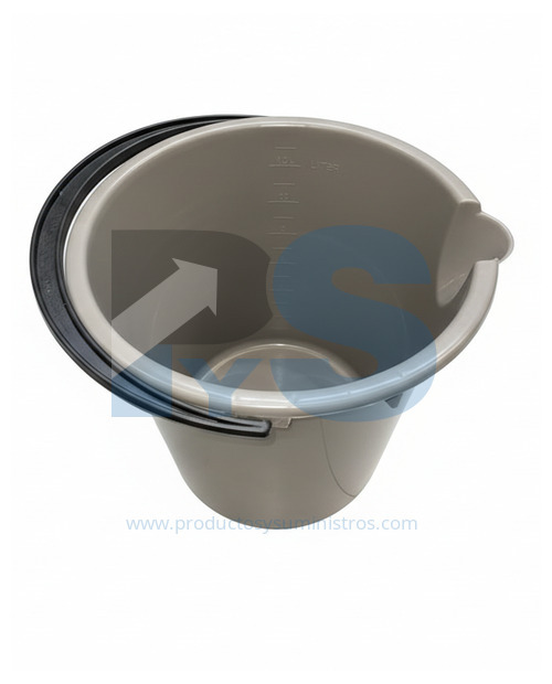 Balde 12 Litros Aforado Gris