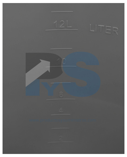 Balde 12 Litros Aforado Gris