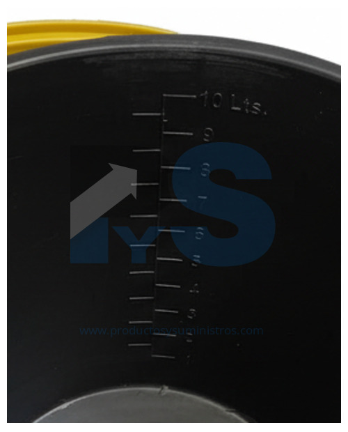 Balde 10 Litros Aforado Negro