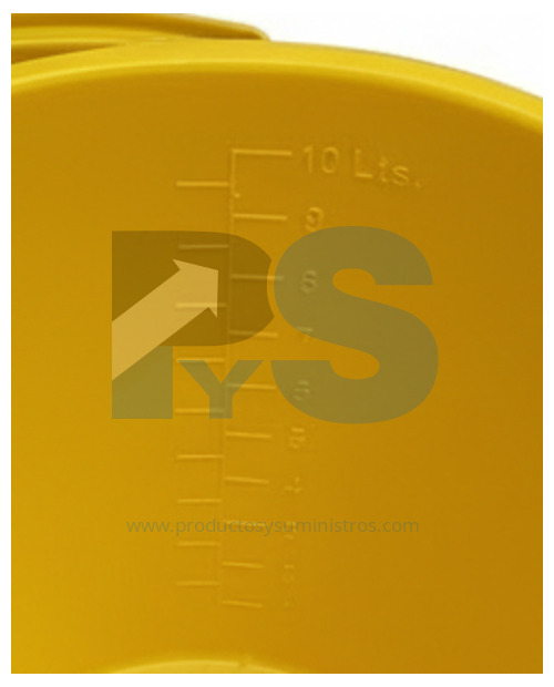 Balde 10 Litros Aforado Amarillo