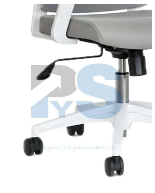 Silla Ejecutiva Onix Gris Marco Blanco Araña Blanca Nylon ENSAMBLADA