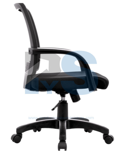 Silla Irlanda en Malla Negra con Base de Nylon SIN ENSAMBLAJE