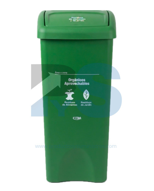 Papelera Material Recuperado Vaiven Verde Estra 53 L