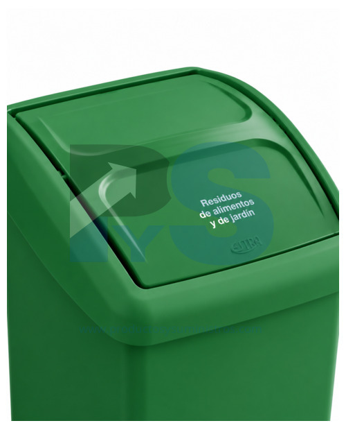 Papelera Material Recuperado Vaiven Verde Estra 53 L