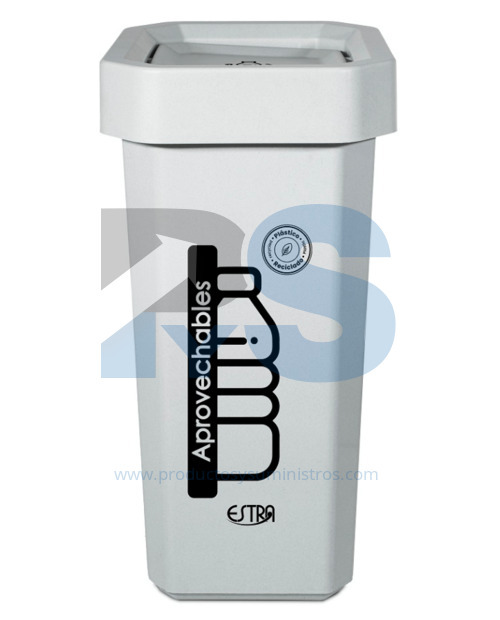 Papelera Material Recuperado Vaiven Blanca Estra 53 L