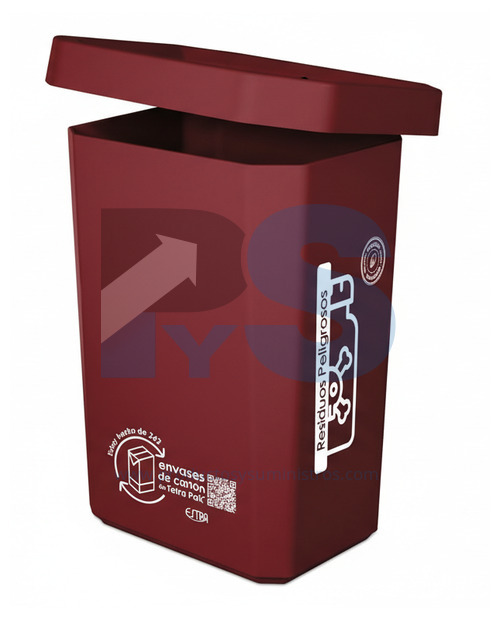 Papelera Material Recuperado Vaiven Roja Estra 53 L