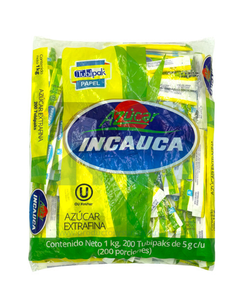 Azúcar Blanca Incauca en Tubipacks x 200 Unidades
