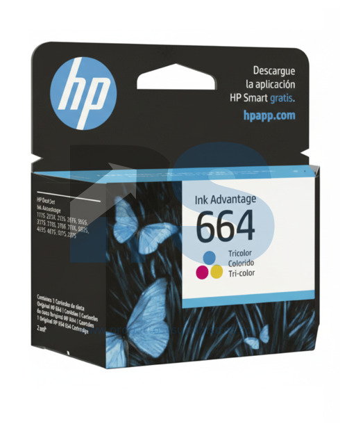 Cartucho de Tinta HP 664 Tricolor
