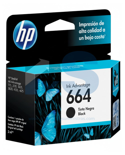Cartucho de Tinta HP 664 Negra