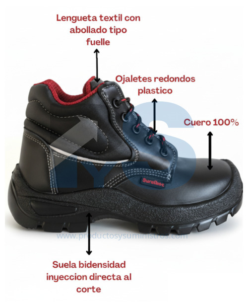 Bota de Seguridad Negra Ref 720 Talla 35