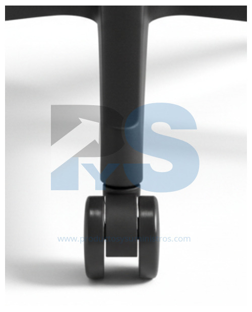 Silla Hawaii Sin Cabecero con Brazos Regulables en Altura y Base de Nylon Negra ENSAMBLADA