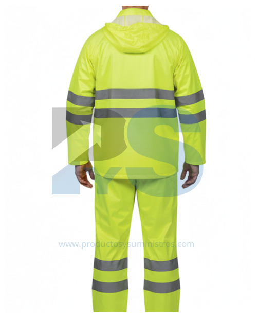 Conjunto de Lluvia Amarillo de Poliéster/PVC - Delta Plus EN400LVJAXG Talla XL