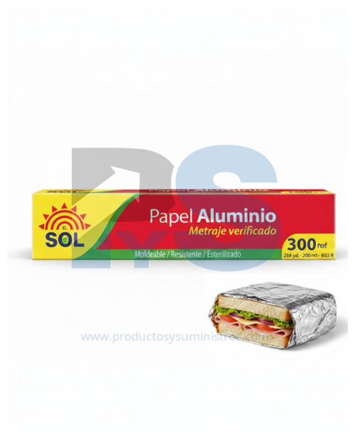 Papel Aluminio El Sol Ref. 300