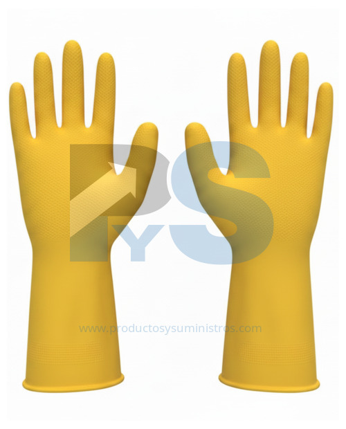 Guante Industrial Rubberplus Amarillo Calibre 35 Talla 7