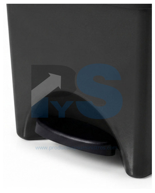 Papelera Pedal Material Recuperado NEGRA 20 Litros Estra