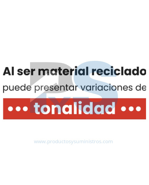 Papelera Pedal Material Recuperado NEGRA 20 Litros Estra
