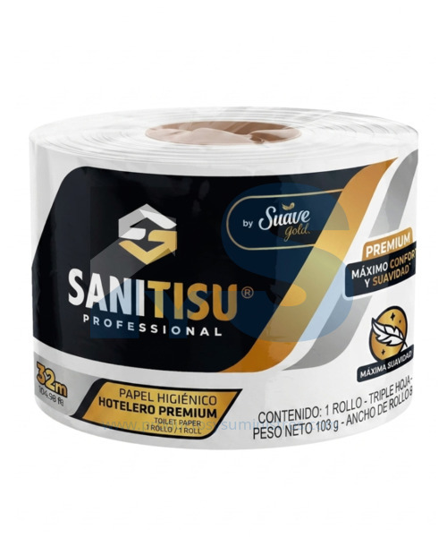Papel Higiénico Sanitisu Premium Triple Hoja x 32m x 12 Unidades