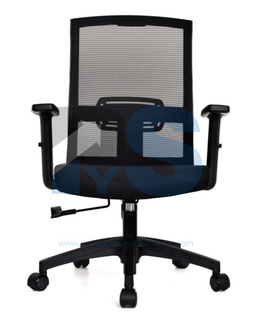 Silla Monk Sin Cabecero 3 Bloqueos Brazos Regulables Base Nylon Tapizado 1 NEGRA