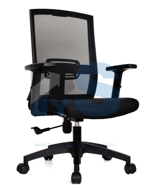 Silla Monk Sin Cabecero 3 Bloqueos Brazos Regulables Base Nylon Tapizado 1 NEGRA