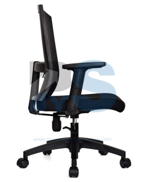 Silla Monk Sin Cabecero 3 Bloqueos Brazos Regulables Base Nylon Tapizado 1 NEGRA