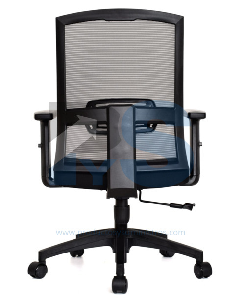 Silla Monk Sin Cabecero 3 Bloqueos Brazos Regulables Base Nylon Tapizado 1 NEGRA
