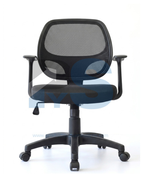 Silla Mali Operativa Malla con Brazos Fijos Base Nylon