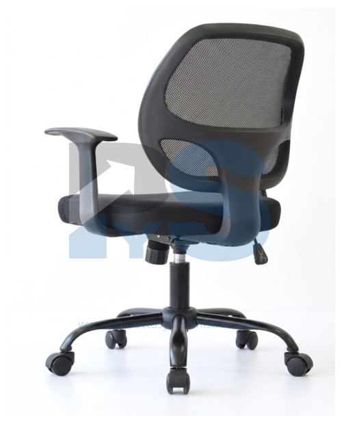 Silla Mali Operativa Malla con Brazos Fijos Base Nylon
