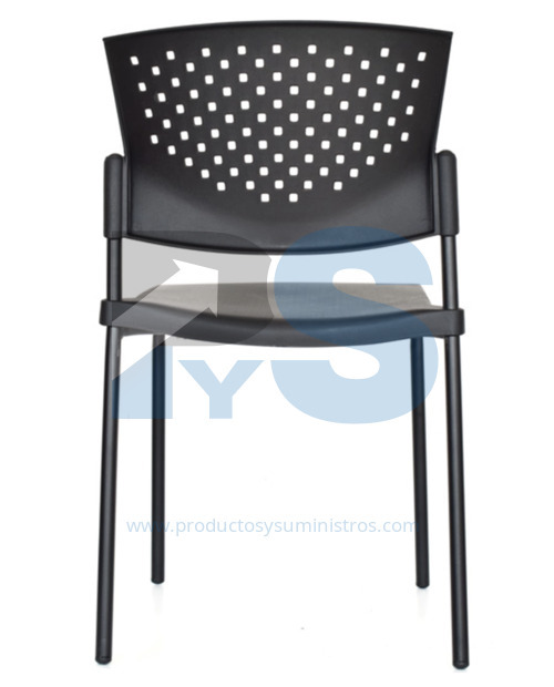 Silla Interlocutora Butterfly Negra 2PC Estructura Negra