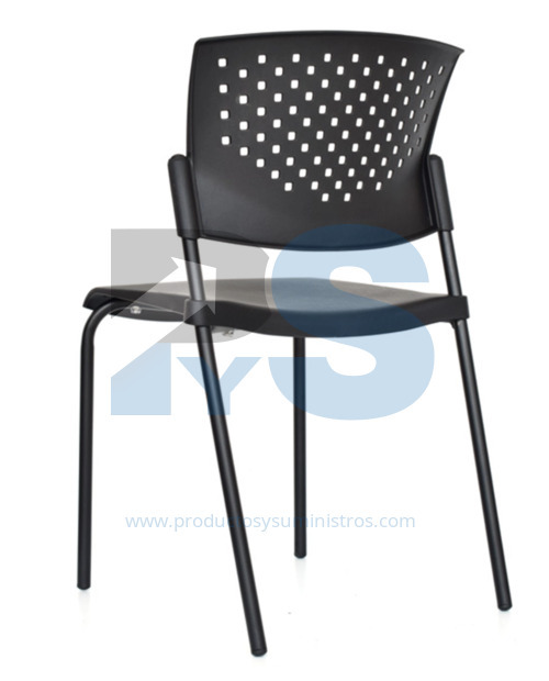 Silla Interlocutora Butterfly Negra 2PC Estructura Negra
