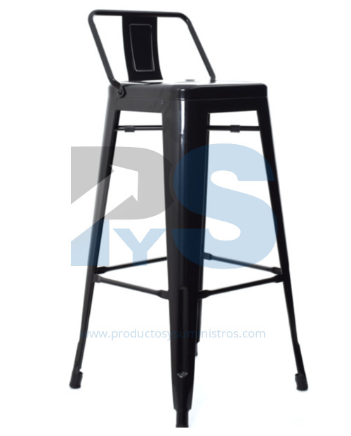 Banco para Bar Cloe con Espaldar Negro