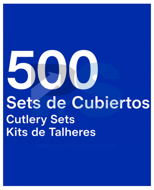 Set Darnel Negro Tenedor + Cuchillo + Cuchara Sopera + Servilleta x 500 Paquetes