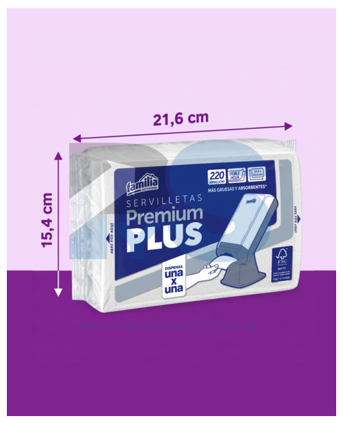 Servilleta Blanca Premium Plus Ref. 72678 x 220 Uds