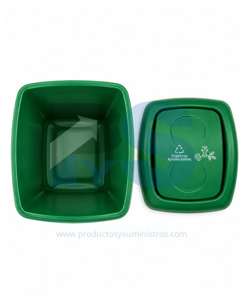 Papelera Vaivén Material Recuperado Verde 10 L Estra 4-1048882